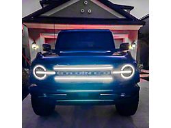 Sick Diesel LED Grille Lights; Silver Frame (21-25 Bronco Big Bend)