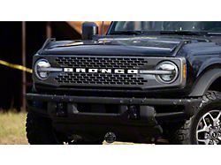 Sick Diesel LED Grille Lights; Smoked; Black Frame (21-25 Bronco Badlands)