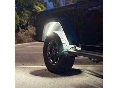 Sick Diesel RGB/W Fender Wheel Lights; Single Row (20-25 Jeep Gladiator JT)