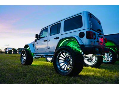 Sick Diesel RGB/W Fender Well Lights; Single Row (18-26 Jeep Wrangler JL)