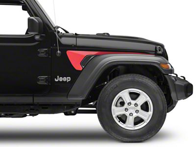 SEC10 Side Accent Decals; Red (18-25 Jeep Wrangler JL)