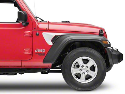 SEC10 Side Accent Decals; Silver (18-25 Jeep Wrangler JL)