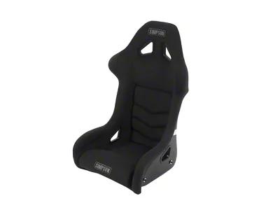 Simpson Club Series Bucket Seat; Black Cloth; Extra Large (Universal; Some Adaptation May Be Required)