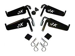 Skid Row Off-Road Foot Pegs with JK Lettering; Front and Rear (07-18 Jeep Wrangler JK 4-Door)
