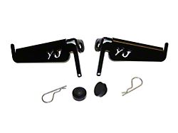 Skid Row Off-Road Foot Pegs with YJ Lettering (87-95 Jeep Wrangler YJ)