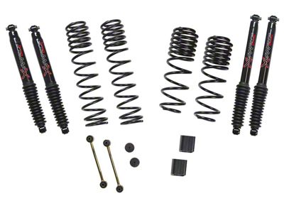 SkyJacker 1 to 1.50-Inch Dual Rate Long Travel Suspension Lift Kit with Black MAX Shocks (18-25 2.0L or 3.6L Jeep Wrangler JL Rubicon 4-Door)
