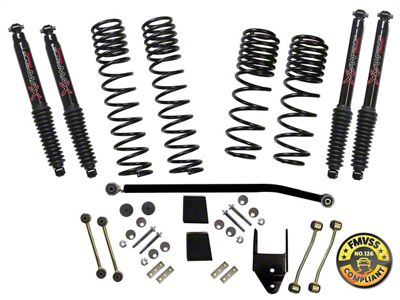 SkyJacker 3.50-Inch Dual Rate Long Travel Suspension Lift Kit with Black MAX Shocks (18-25 2.0L or 3.6L Jeep Wrangler JL 2-Door, Excluding Rubicon)