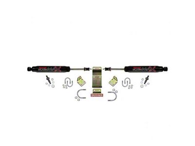 SkyJacker Black MAX High Clearance Dual Steering Stabilizer Kit (18-25 Jeep Wrangler JL)