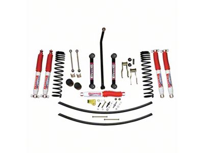 SkyJacker 4.50-Inch Front Dual Rate Long Travel Coil Suspension Lift Kit with Rear Add-A-Leafs and Nitro Shocks (84-01 4WD Jeep Cherokee XJ)