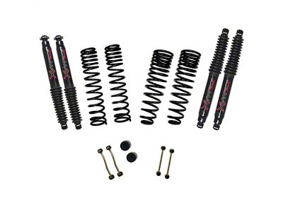 SkyJacker 2.50-Inch Dual Rate Long Travel Suspension Lift Kit with 1.50-Inch Rear Coil Springs and Black MAX Shocks (20-25 Jeep Gladiator JT, Excluding Launch Edition, Mojave & Rubicon)