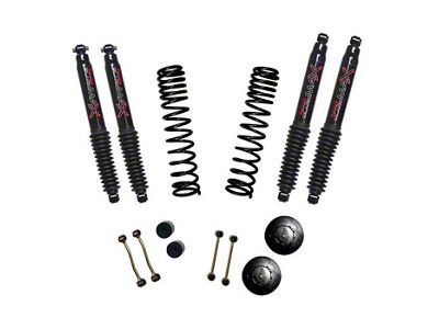 SkyJacker 2.50-Inch Dual Rate Long Travel Suspension Lift Kit with Rear Coil Spring Spacers and Black MAX Shocks (21-25 3.0L EcoDiesel Jeep Gladiator JT, Excluding Rubicon)