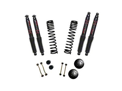 SkyJacker 2.50-Inch Dual Rate Long Travel Suspension Lift Kit with Rear Coil Spring Spacers and Black MAX Shocks (21-25 3.0L EcoDiesel Jeep Gladiator JT Rubicon)