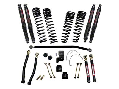 SkyJacker 5.50-Inch Dual Rate Long Travel Suspension Lift Kit with Black MAX Shocks (21-25 3.0L EcoDiesel Jeep Gladiator JT, Excluding Rubicon)