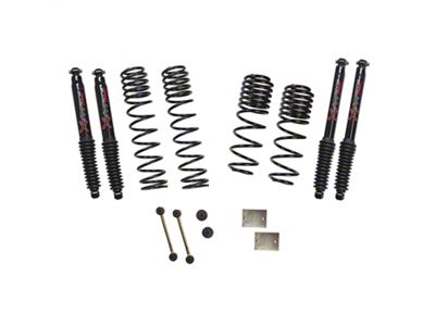 SkyJacker 1.50-Inch Dual Rate Long Travel Suspension Lift Kit with Black MAX Shocks (20-23 3.0L EcoDiesel Jeep Wrangler JL, Excluding Rubicon)