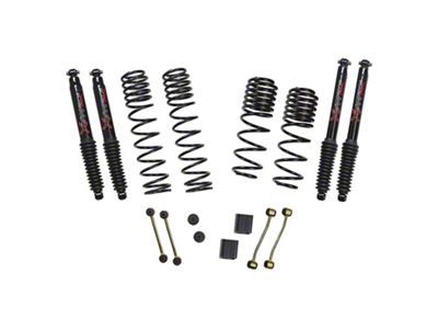 SkyJacker 2.50-Inch Dual Rate Long Travel Suspension Lift Kit with Black MAX Shocks (20-23 3.0L EcoDiesel Jeep Wrangler JL, Excluding Rubicon)
