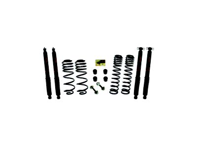 SkyJacker 2.50-Inch Dual Rate Long Travel Suspension Lift Kit with Black MAX Shocks (97-06 Jeep Wrangler TJ)