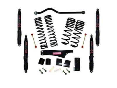 SkyJacker 3.50 to 4-Inch Dual Rate Long Travel Suspension Lift Kit with Black MAX Shocks (07-18 Jeep Wrangler JK 4-Door)