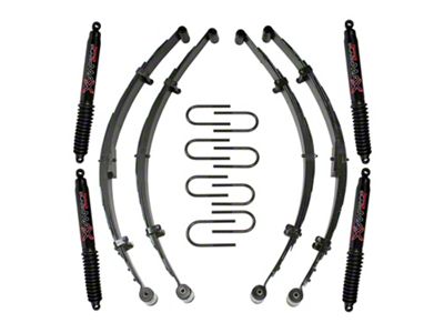 SkyJacker 3.50 to 4-Inch Suspension Lift Kit with Black MAX Shocks (76-86 Jeep CJ7)