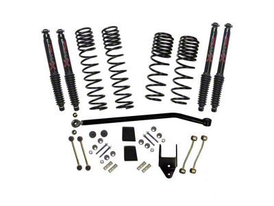 SkyJacker 3.75-Inch Dual Rate Long Travel Suspension Lift Kit with Black MAX Shocks (21-25 Jeep Wrangler JL 4xe, Excluding Rubicon)