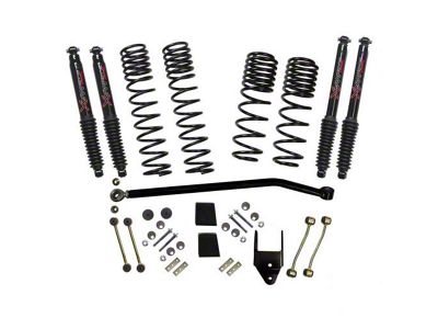 SkyJacker 3.75-Inch Dual Rate Long Travel Suspension Lift Kit with Black MAX Shocks (21-25 Jeep Wrangler JL Rubicon 4xe)