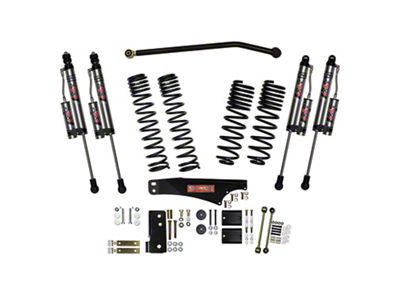 SkyJacker 4-Inch Dual Rate Long Travel Suspension Lift Kit with ADX 2.0 Remote Reservoir Shocks (07-18 Jeep Wrangler JK)