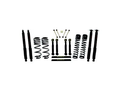 SkyJacker 4-Inch Dual Rate Long Travel Suspension Lift Kit with Adjustable Flex Links and Black MAX Shocks (03-06 Jeep Wrangler TJ)