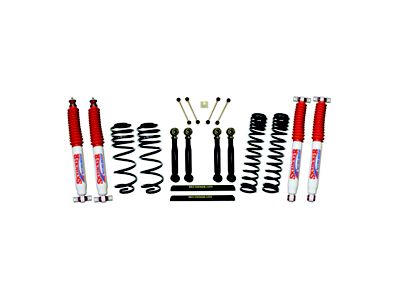 SkyJacker 4-Inch Dual Rate Long Travel Suspension Lift Kit with Adjustable Flex Links and Nitro Shocks (03-06 Jeep Wrangler TJ)