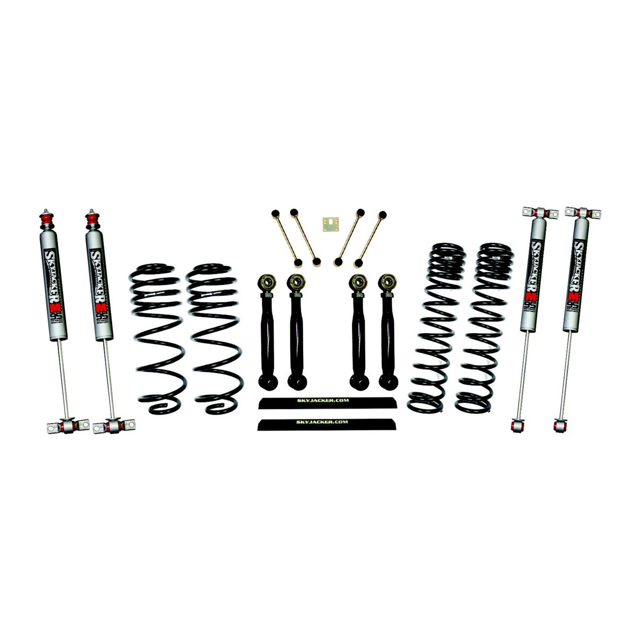 SkyJacker Jeep Wrangler 4Inch Dual Rate Long Travel Suspension Lift Kit with Nitro Shocks