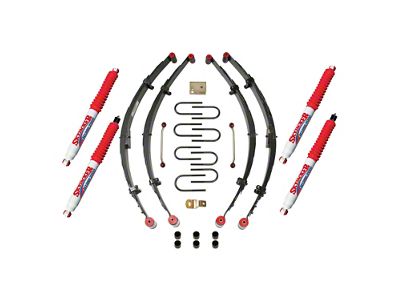 SkyJacker 4-Inch Suspension Lift with Leaf Springs and Hydro Shocks (87-95 Jeep Wrangler YJ)