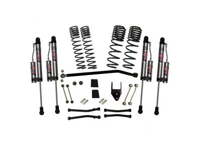 SkyJacker 4.50-Inch Dual Rate Long Travel Suspension Lift Kit with ADX 2.0 Remote Reservoir Shocks (21-25 Jeep Wrangler JL 4xe, Excluding Rubicon)