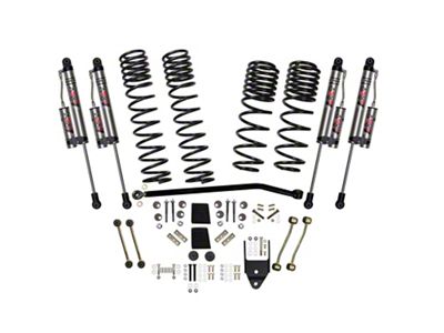 SkyJacker 4-Inch Dual Rate Long Travel Suspension Lift Kit with ADX 2.0 Remote Reservoir Shocks (18-25 3.0L EcoDiesel Jeep Wrangler JL 4-Door, Excluding Rubicon)