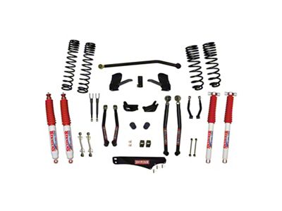 SkyJacker 4-Inch Dual Rate Long Travel Long Arm Suspension Lift Kit with Hydro Shocks (07-18 Jeep Wrangler JK 4-Door)