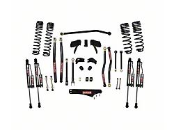 SkyJacker 5-Inch Dual Rate Long Travel Long Arm Suspension Lift Kit ADX 2.0 Remote Reservoir Shocks (07-18 Jeep Wrangler JK 2-Door)
