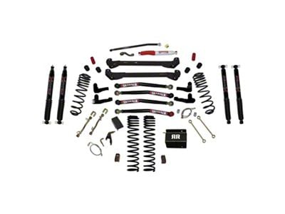 SkyJacker 6-Inch Dual Rate Long Travel Suspension Lift Kit with Lower Links and Black MAX Shocks (97-06 Jeep Wrangler TJ)