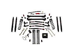 SkyJacker 6-Inch Rock Ready Series 1 Dual Rate Long Travel Long Arm Suspension Lift Kit with Black MAX Shocks (97-06 Jeep Wrangler TJ)