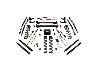 SkyJacker 6-Inch Rock Ready Series 2 Dual Rate Long Travel Long Arm Suspension Lift Kit with Black MAX Shocks (97-06 Jeep Wrangler TJ)