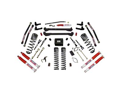 SkyJacker 6-Inch Rock Ready Series 2 Dual Rate Long Travel Long Arm Suspension Lift Kit with Nitro Shocks (97-06 Jeep Wrangler TJ)