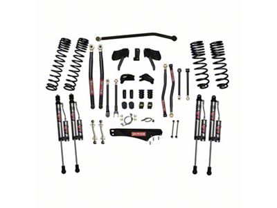 SkyJacker 6-Inch Dual Rate Long Travel Long Arm Suspension Lift Kit with ADX 2.0 Remote Reservoir Shocks (07-18 Jeep Wrangler JK 4-Door)