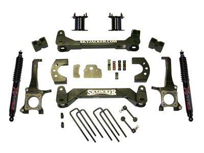 SkyJacker 4.50-Inch Front Strut Spacer Suspension Lift Kit with Black MAX Shocks (07-21 Tundra, Excluding TRD Pro or Air Ride Models)