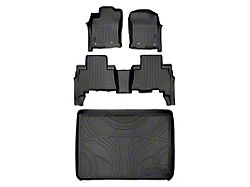 SmartLiner Smart Coverage Custom Fit Front, Rear Floor and Cargo Liners; Black (13-24 4Runner w/ Sliding Rear Tray & w/o Third Row Seats)