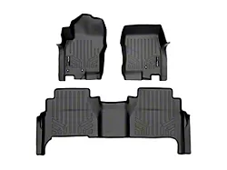 SmartLiner Smart Coverage Custom Fit Front and Rear Floor Liners; Black (08-21 Frontier Crew Cab w/o Rockford Fosgate Audio System & Vinyl Flooring)