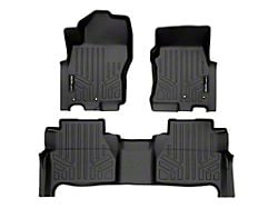SmartLiner Smart Coverage Custom Fit Front and Rear Floor Liners; Black (22-26 Frontier Crew Cab w/ Under Rear Seat Storage)