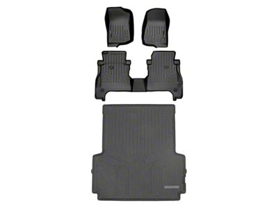 SmartLiner Smart Coverage Custom Fit Front, Rear Floor and Bed Mat Liners; Black (20-25 Jeep Gladiator JT)