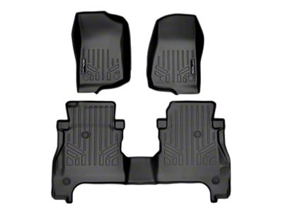 SmartLiner Smart Coverage Custom Fit Front and Rear Floor Liners; Black (20-25 Jeep Gladiator JT)