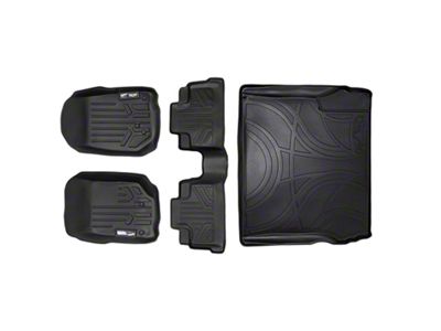 SmartLiner Smart Coverage Custom Fit Front, Rear Floor and Cargo Liners; Black (07-10 Jeep Wrangler JK 4-Door)