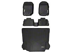 SmartLiner Smart Coverage Custom Fit Front, Rear Floor and Cargo Liners; Black (11-13 Jeep Wrangler JK 4-Door)