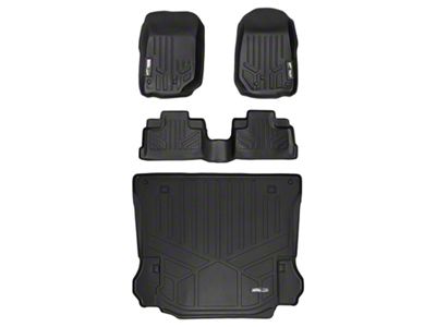 SmartLiner Smart Coverage Custom Fit Front, Rear Floor and Cargo Liners; Black (11-13 Jeep Wrangler JK 4-Door)
