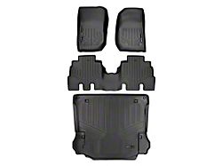 SmartLiner Smart Coverage Custom Fit Front, Rear Floor and Cargo Liners; Black (2014 Jeep Wrangler JK 4-Door)