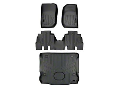 SmartLiner Smart Coverage Custom Fit Front, Rear Floor and Cargo Liners; Black (15-18 Jeep Wrangler JK 4-Door)