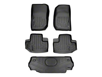 SmartLiner Smart Coverage Custom Fit Front, Rear Floor and Cargo Liners; Black (14-18 Jeep Wrangler JK 2-Door)